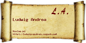 Ludwig Andrea névjegykártya